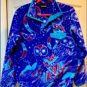 R a r e Patagonia Synchilla Snap-T In harvest moon owl purple